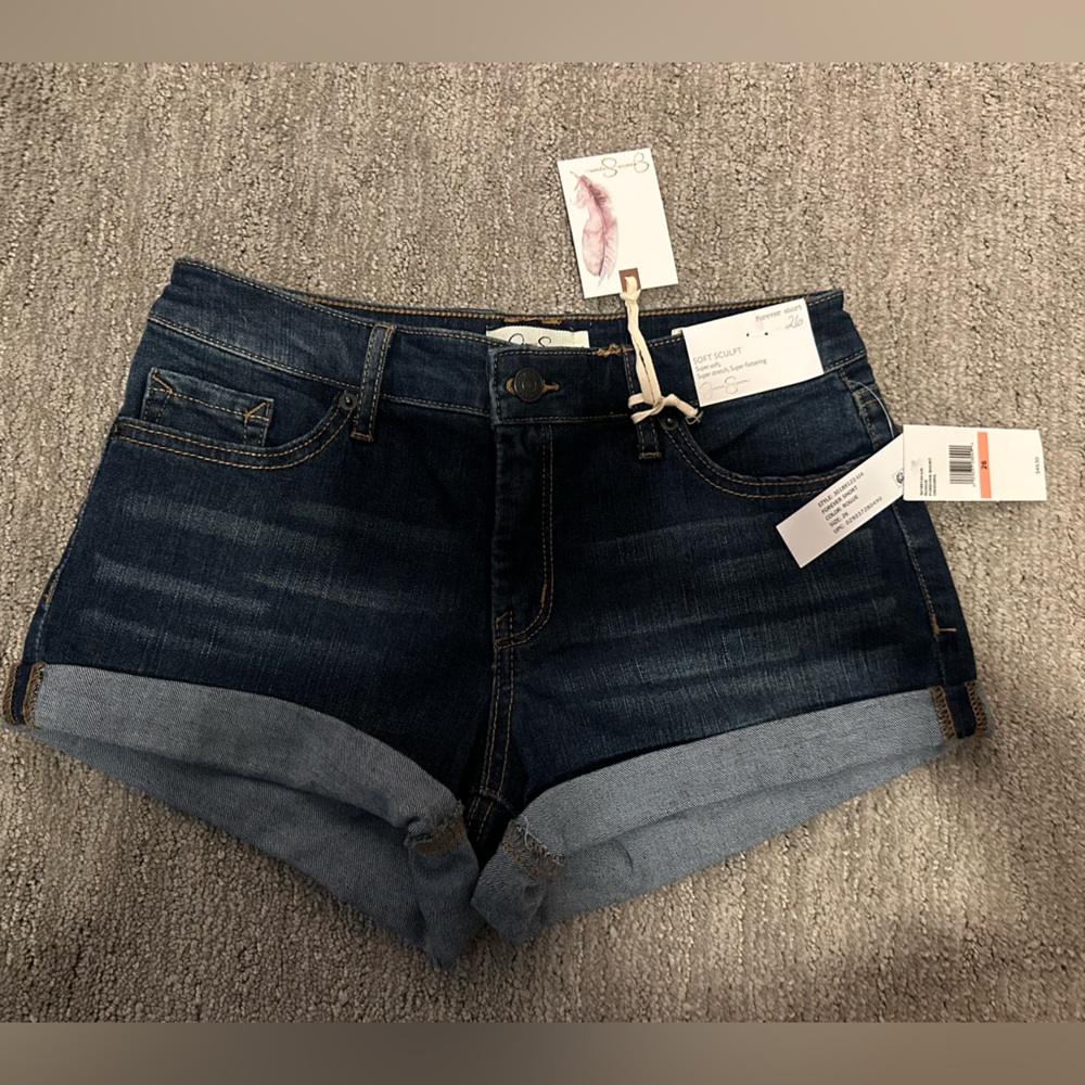 NWT Jessica Simpson dark wash Jean shorts